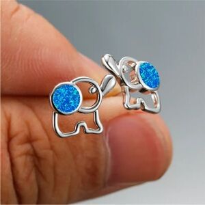 Little Elephant Stud Silver Earrings NEW